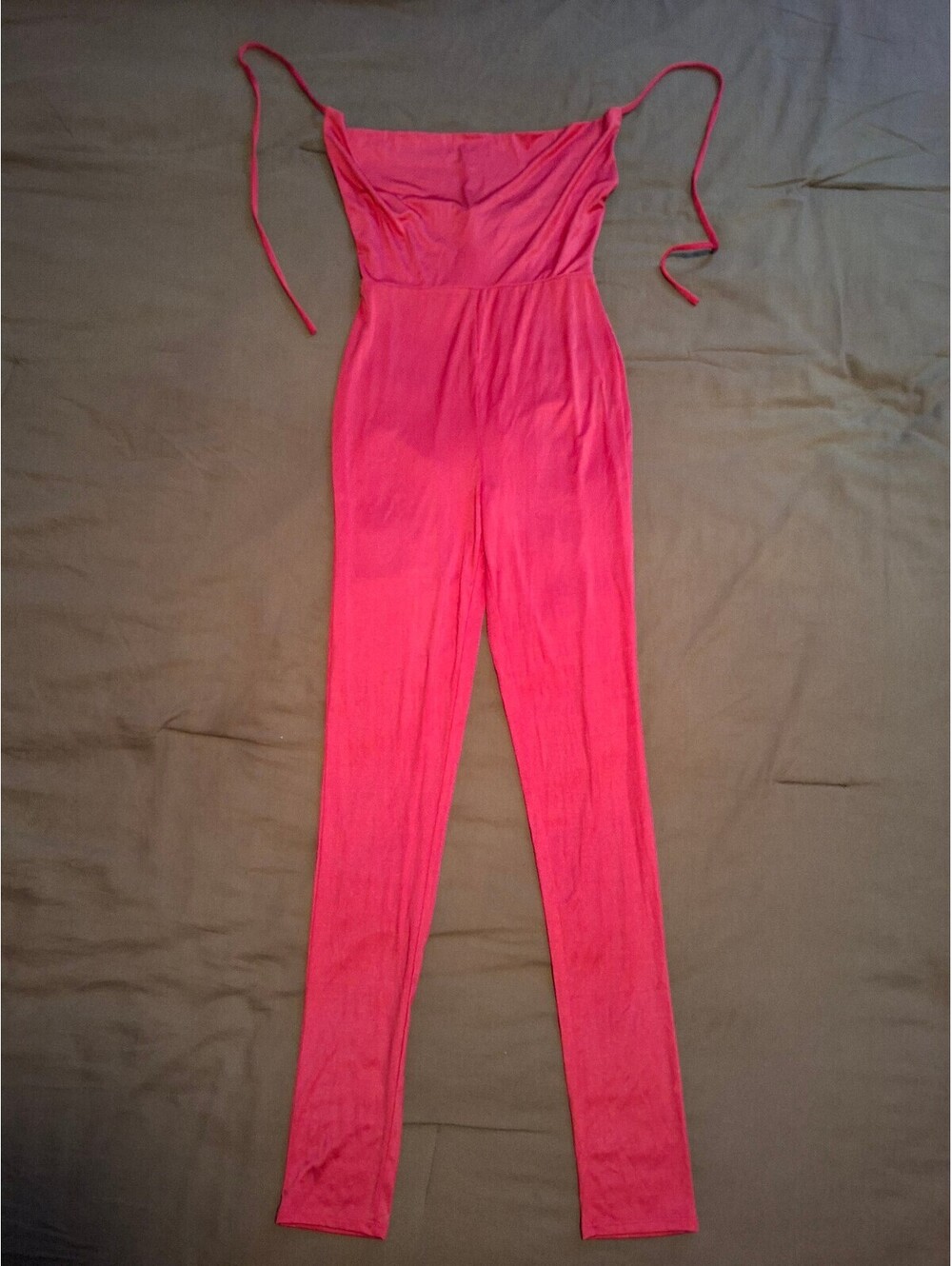 NBD Hot Pink Strapless Ruched Catsuit Jumpsuit NWT XS Revolve